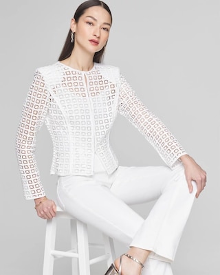 Openwork Geo Lace Jacket