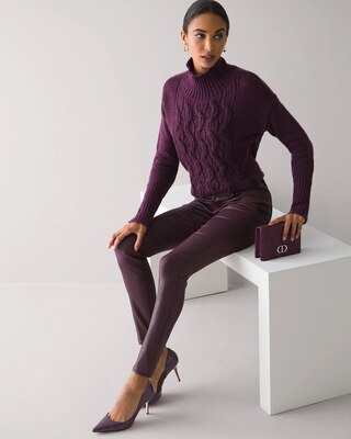Curvy-Fit High Rise Coated Skinny Jeans