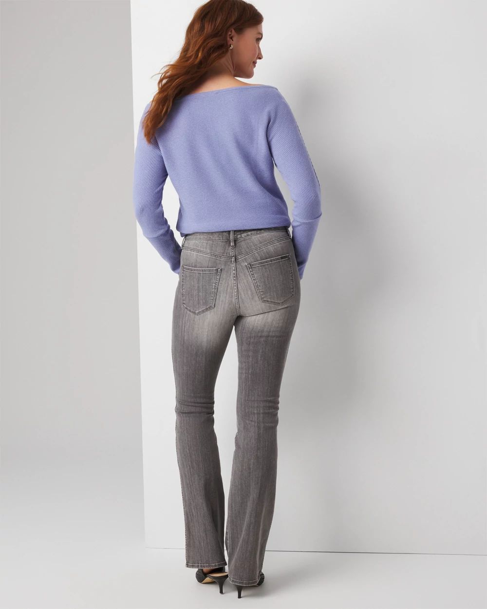 Curvy High-Rise Skinny Flare Jeans