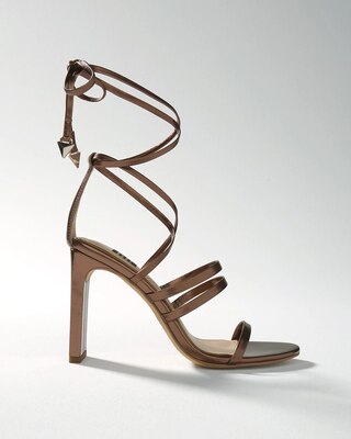 Strappy Metallic High-Heel Sandal