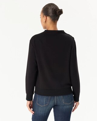Button Shoulder Pullover Sweater click to view larger image.