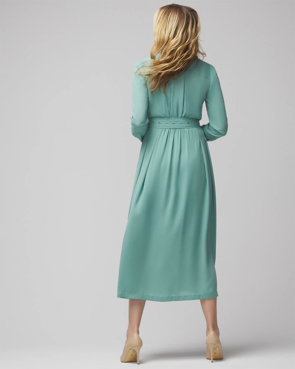 Long Sleeve Utility Shirt Dress