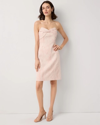 Jacquard Strapless Mini Dress