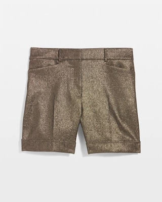 Shimmery High Rise Tailored Shorts click to view larger image.