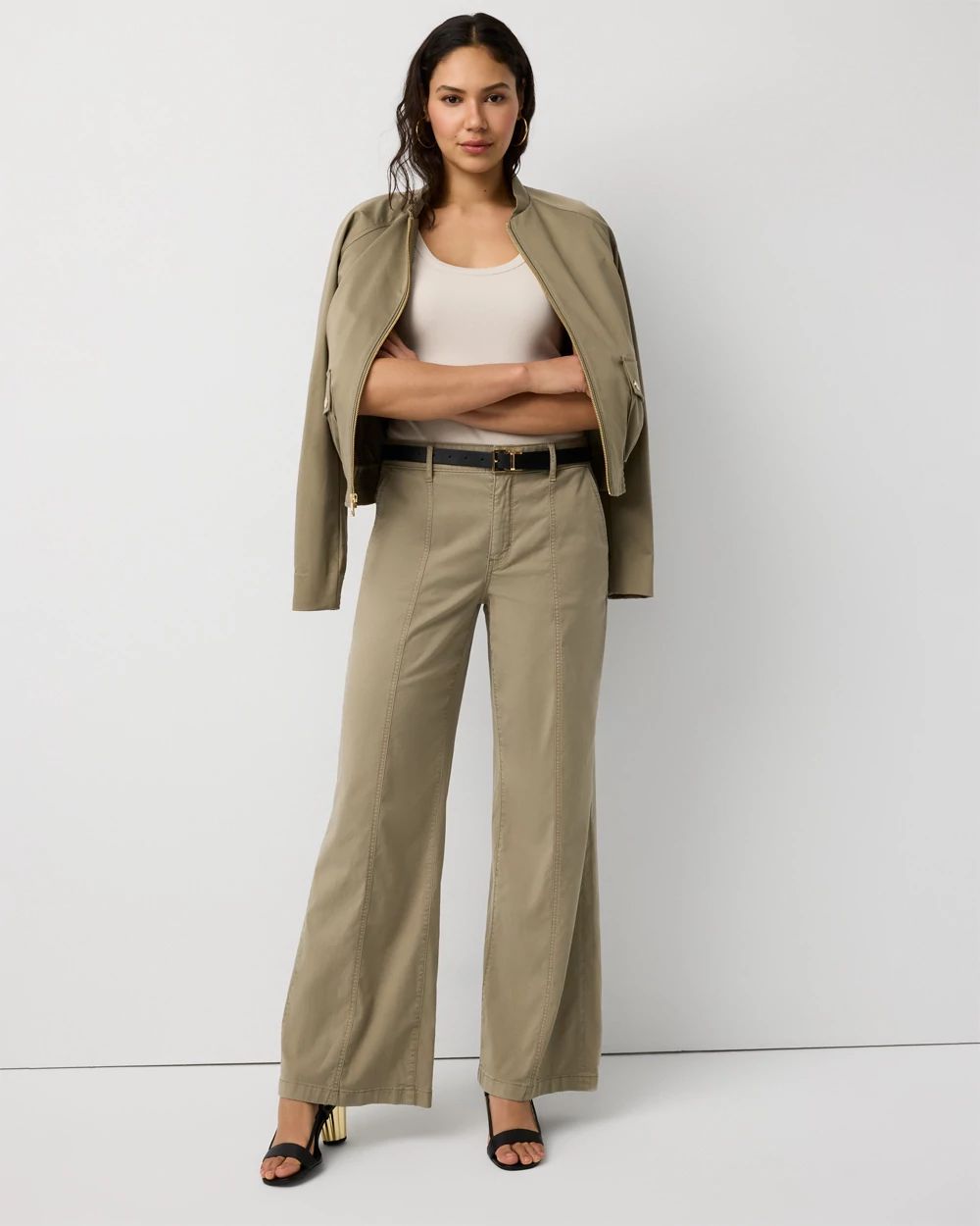 Petite Pret Extra High Rise Wide Leg Jean