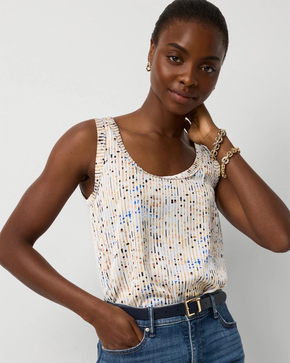 Satin Front Shell Tank