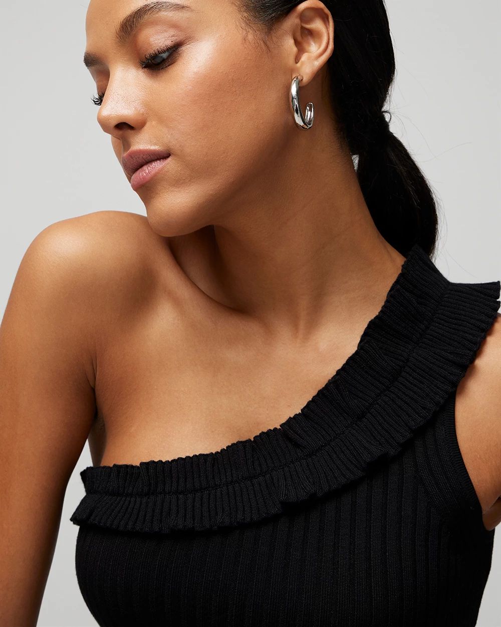 Ruffle One-Shoulder Tank