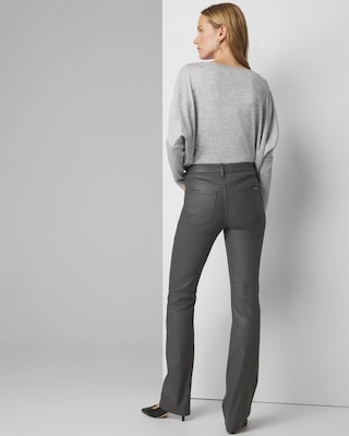 High Rise Coated Bootcut Jeans click to view larger image.