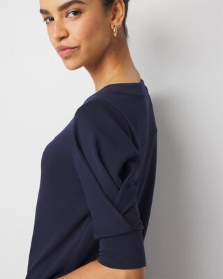 Pleated Sleeve Snit Top click to view larger image.