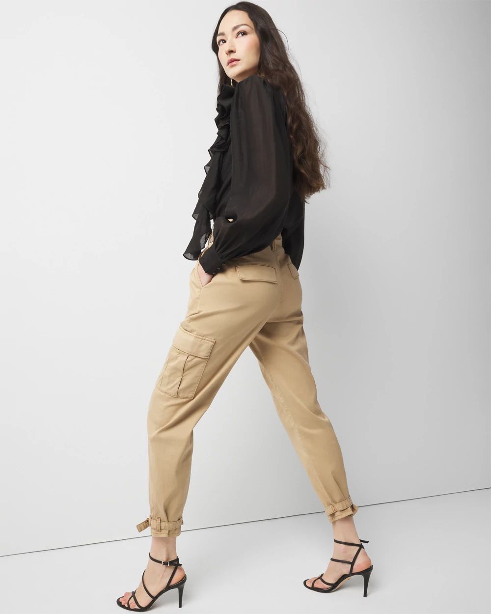 Petite Extra High-Rise Pret Cargo Tapered Ankle Pant click to view larger image.
