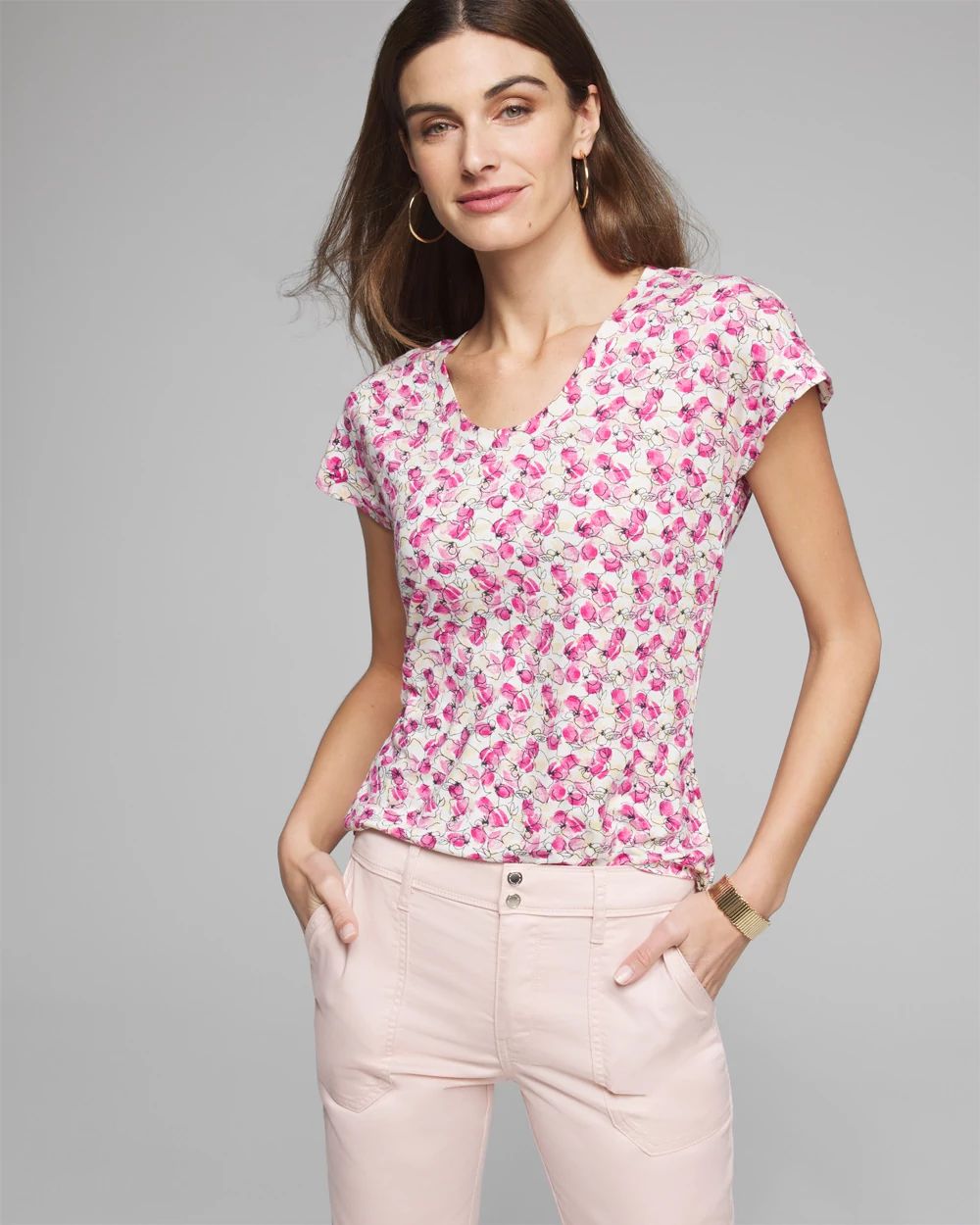 Outlet WHBM Scoop Neck Tee