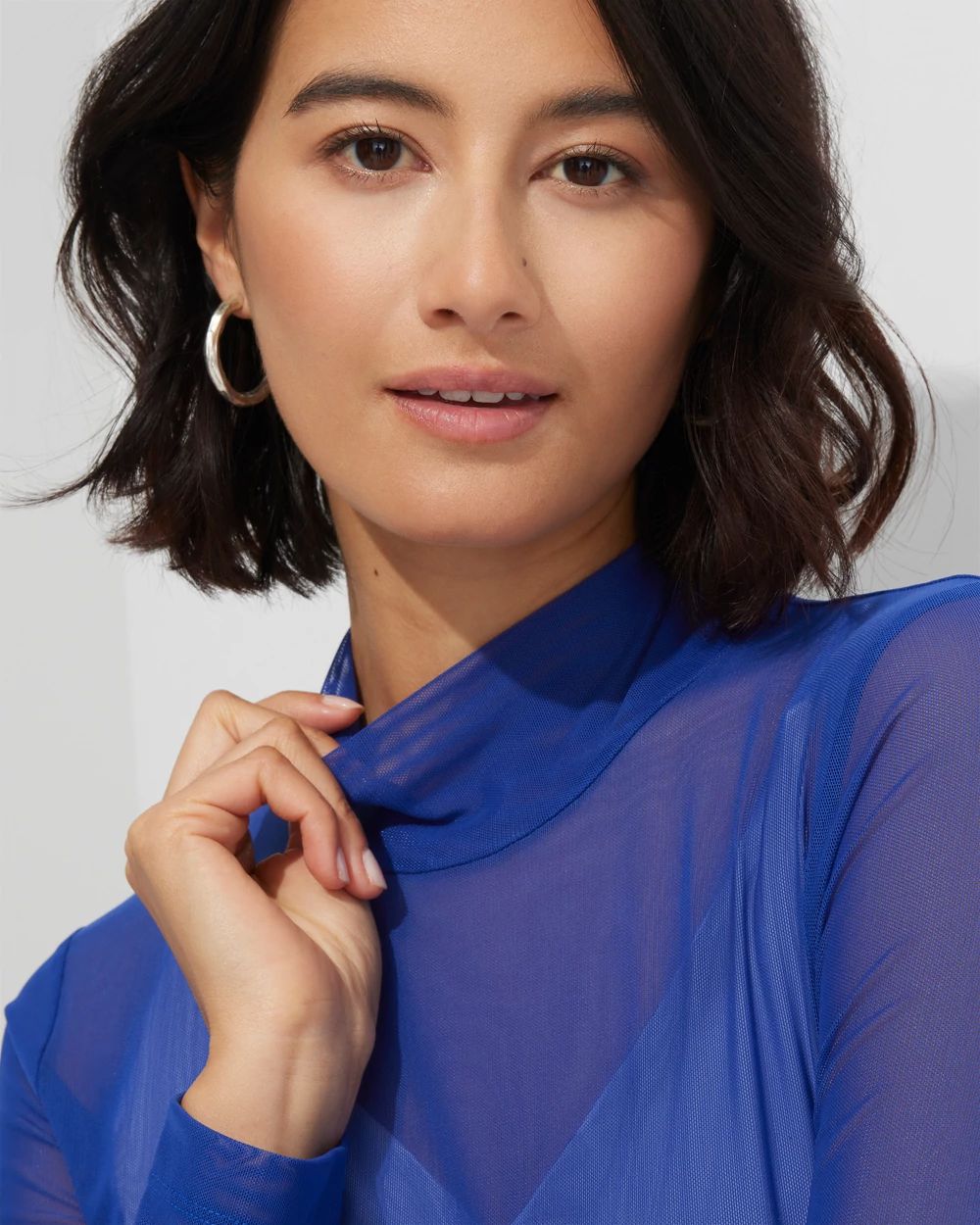 Outlet WHBM Mesh Turtleneck Top