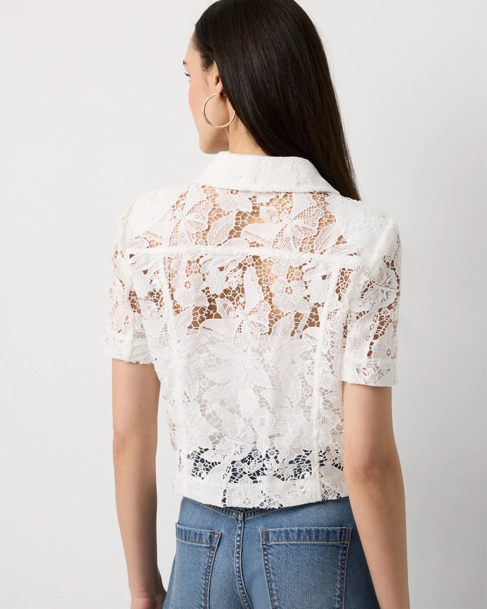 Short Sleeve Lace Jacket