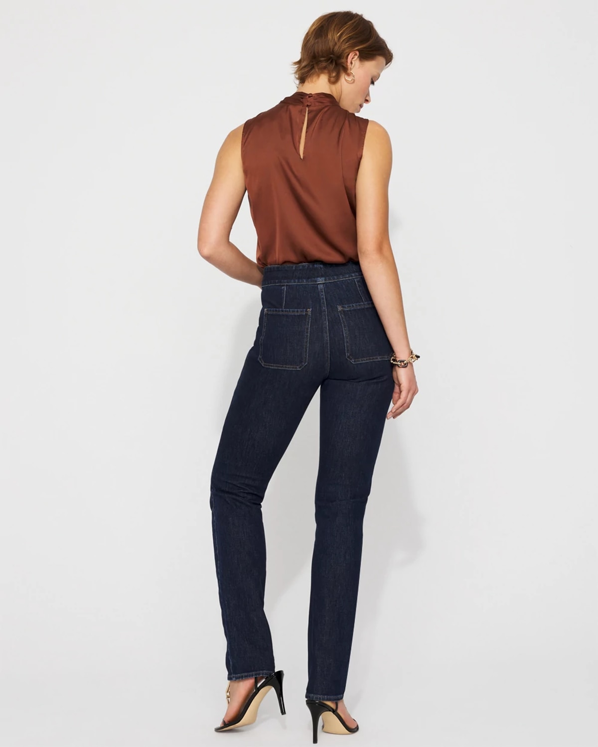 White House Black Market Petite Extra High-rise Slim Jeans In Blue