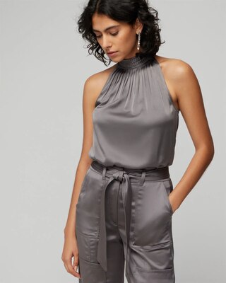 Halter Pleated Shell