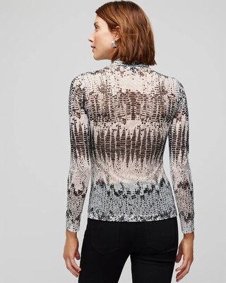 Long Sleeve Mesh Turtleneck