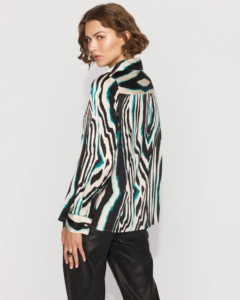 Relaxed Utility Satin Shirt