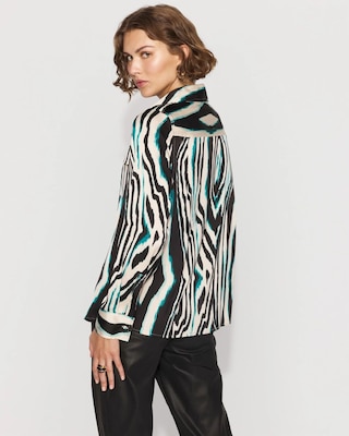 Relaxed Utility Satin Shirt click to view larger image.