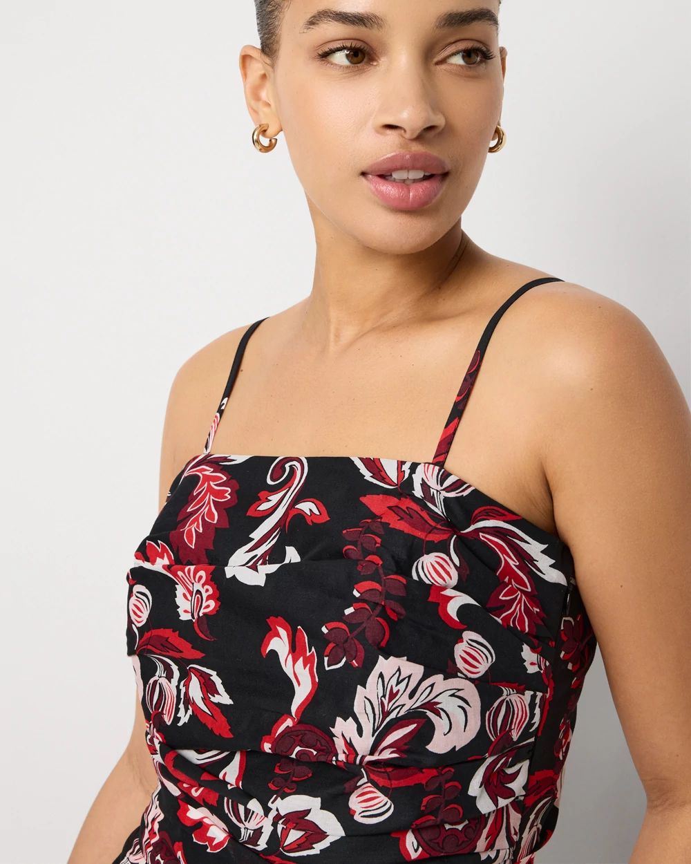 Tie-Waist Cotton Bustier