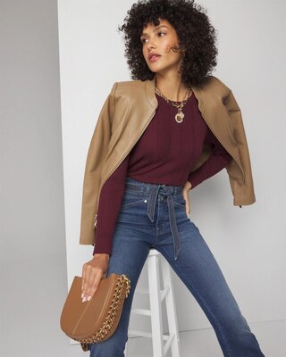 Cashmere Blend Crewneck Sweater click to view larger image.