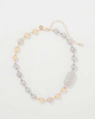 Mixed Metals + Pavé Short Necklace