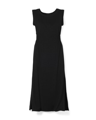 Sleeveless Smocked Slub Maxi Dress