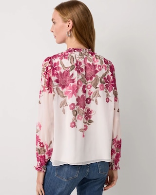 Chiffon Long Sleeve Blouse click to view larger image.