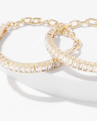 Gold Bracelets, 2-Pack