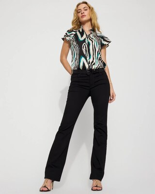 Mid-Rise Bootcut Jeans click to view larger image.