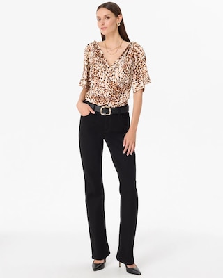 Mid-Rise Bootcut Jeans click to view larger image.