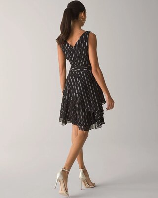 Metallic Stripe Tiered Dress
