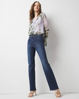 Chain Detail High-Rise Bootcut Jean