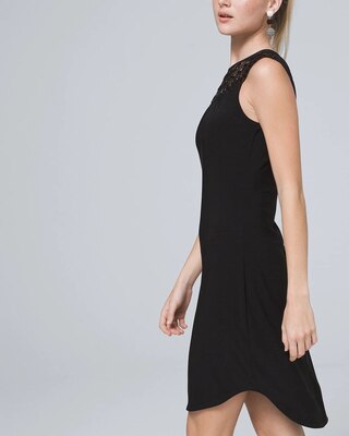 Embellished Black Shift Dress