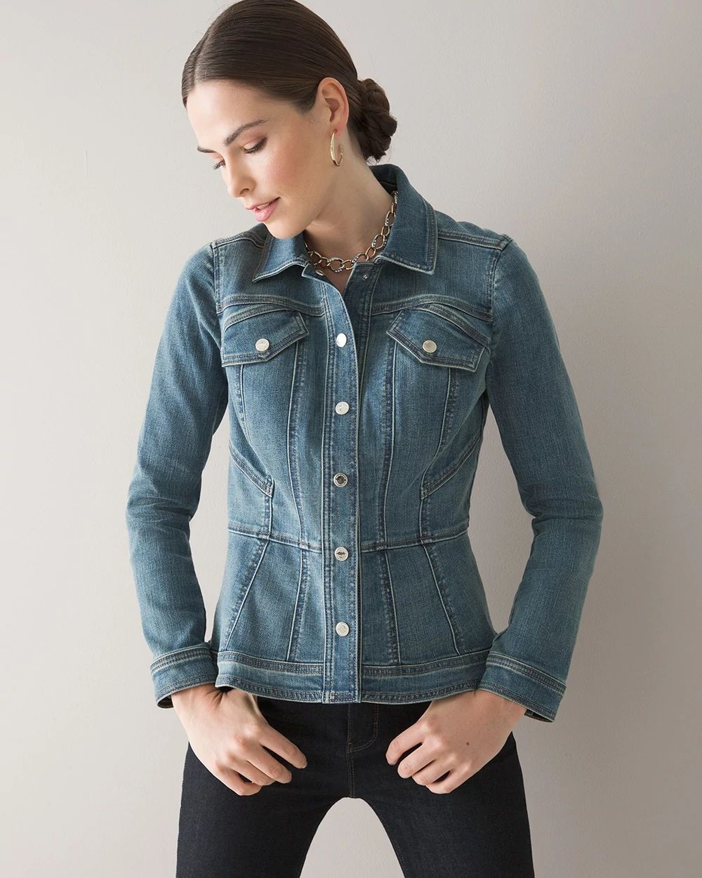 Ladies soft denim jacket store