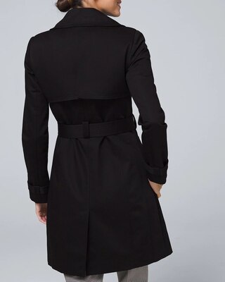 Stitch-Detail Trench Coat with Removable Belt