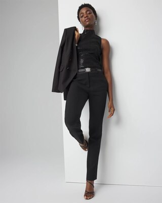 Petite High-Rise Straight Tuxedo Luxe Stretch Pant click to view larger image.