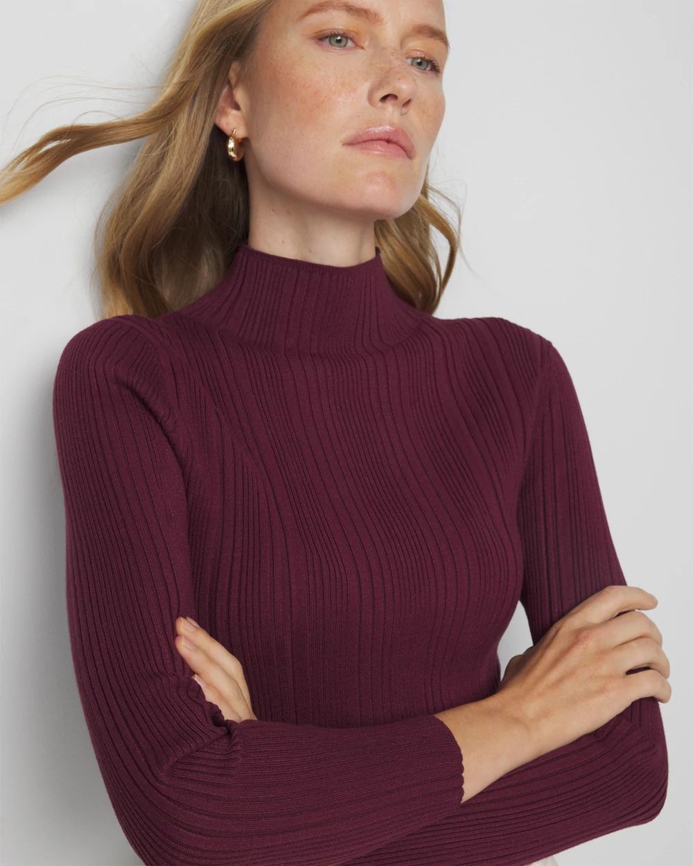 Ribbed Mockneck Sweater