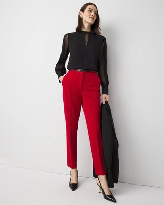 High-Rise Elle Slim Ankle Pant click to view larger image.
