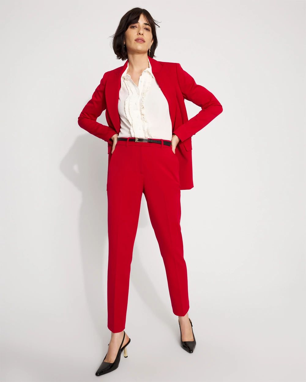 Petite High Rise Elle Slim Ankle Pant