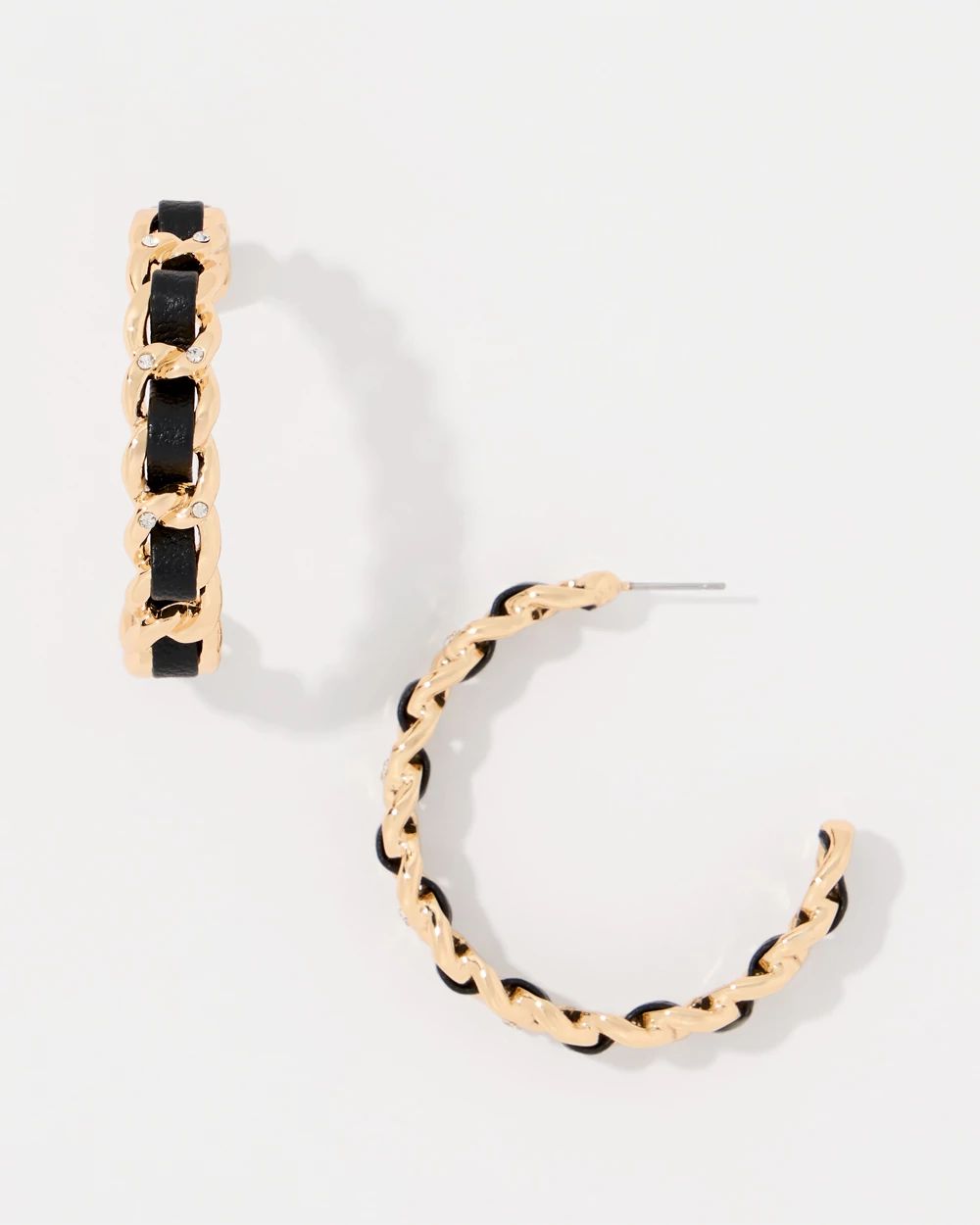 Twist Detail Hoop Earrings click to view larger image.