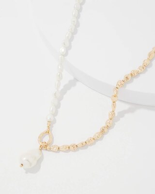 Gold + Pearl Convertible Pendant click to view larger image.