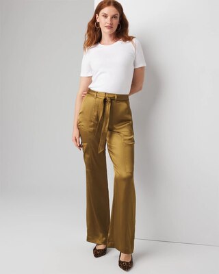 Curvy Belted Utility Wide Leg Trouser