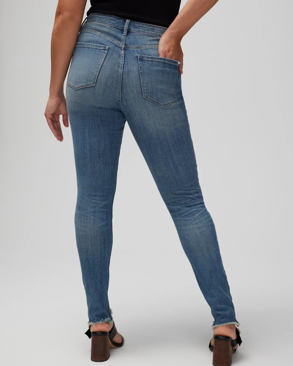 Curvy XHR Extra High-Rise Everyday Soft Denim  Skinny Ankle Jeans click to view larger image.