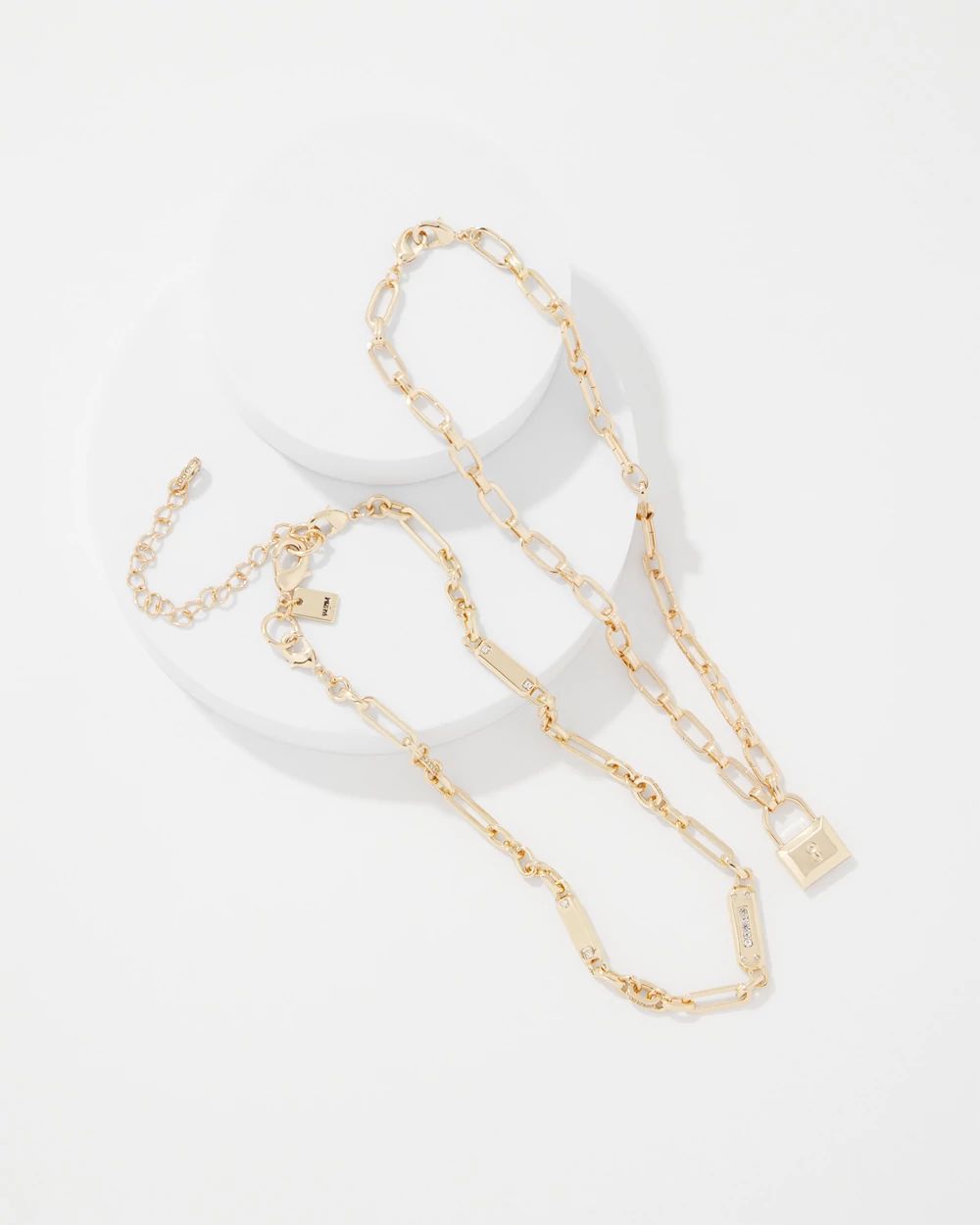 Padlock Charm Convertible Necklace