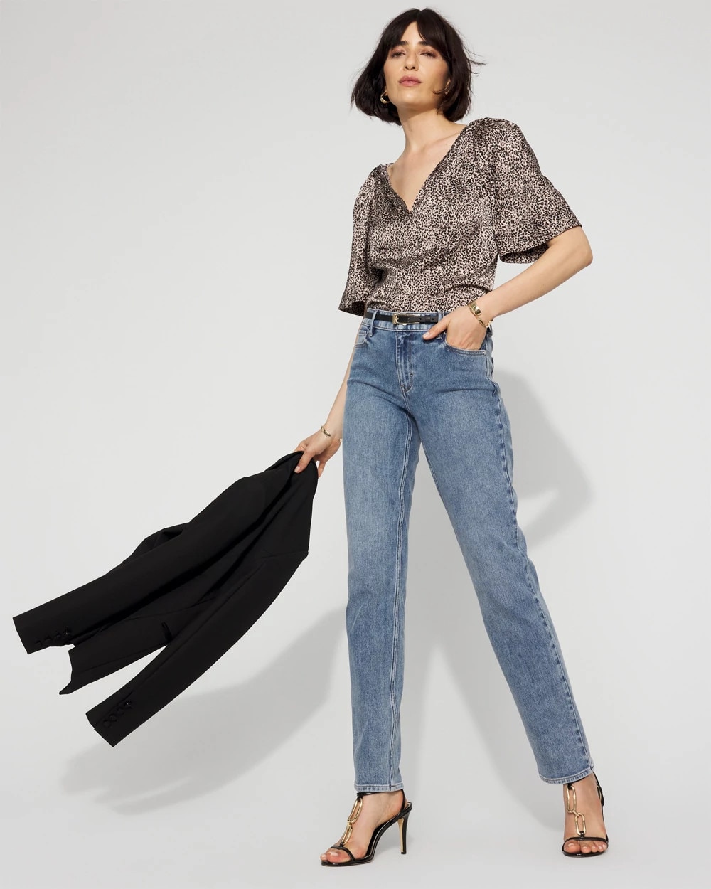 Satin Twist-Shoulder Top