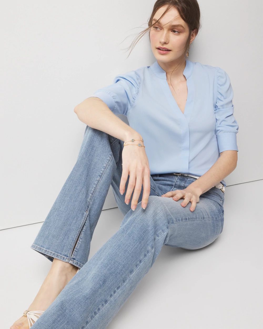 Ruched Sleeve Shirt