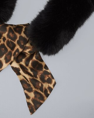 Faux-Fur Collar Scarf