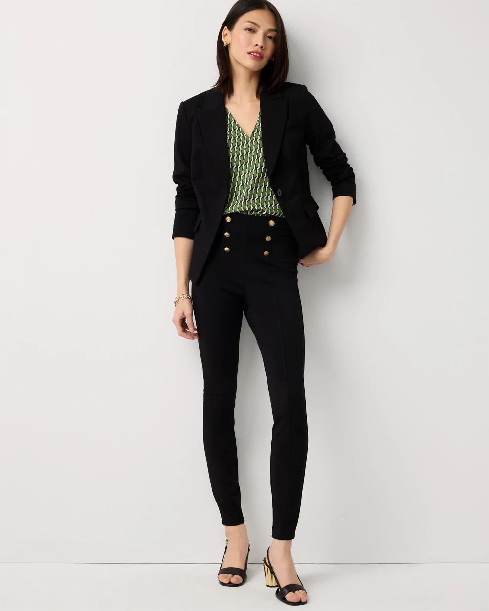 Side-Pleat Ponte Legging click to view larger image.