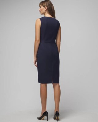 Sleeveless V-Neck Sheath Dress click to view larger image.