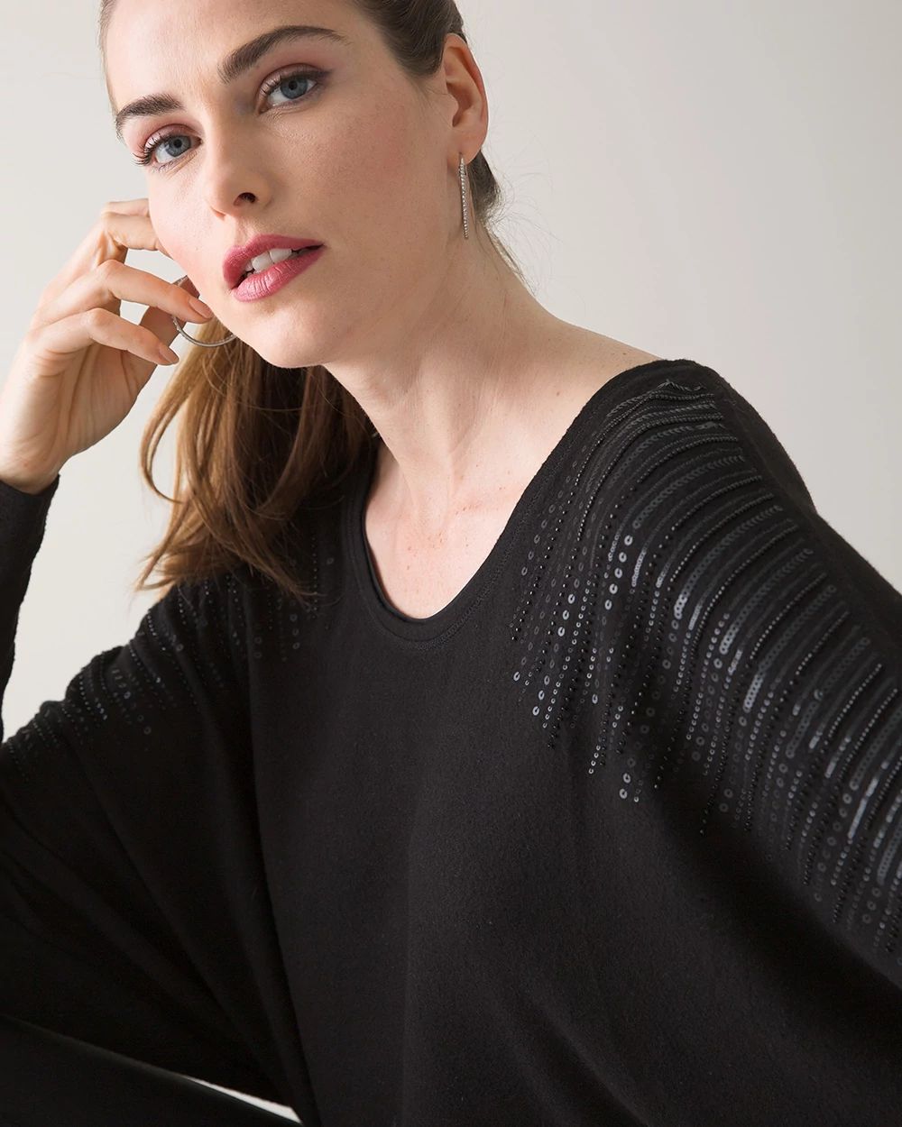 Embellished Knit Dolman Tunic click to view larger image.